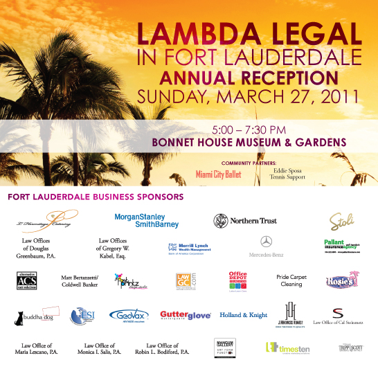Lambda Legal in Fort Lauderdale 2011 Invite